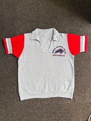 Vintage Late 70s Champion Blue Bar Tag Collared Short Sleeve Sweatshirt NDSU M