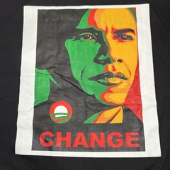 Vintage Y2K 2008 President Barack Obama Change Double Sided Shirt 2XL