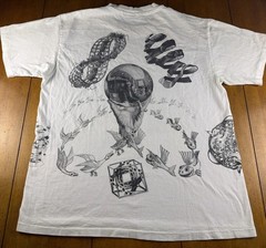 Vintage MC Escher T Shirt Andazia All Over Print Art 90’s Single Stitch White XL