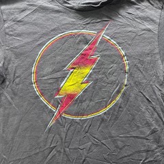 The Flash Shirt Mens S Gray Flash Bolt Graphic Tee Crewneck Tagless Cotton
