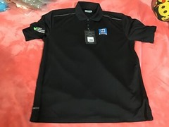 morbern albula ss polo shirt black steel grey medium new With tags