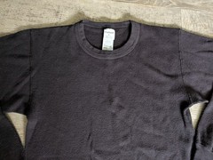Vintage Carhartt K56 Black Waffle Knit Thermal Shirt Mens L Made In USA Workwear