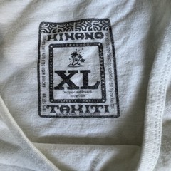 Hinano Tahiti Shirt XL White Tank Top Surf Beer Hawaii Skater Dream Island 3156