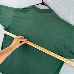 Vintage BVD T Shirt Mens 2XL Green Blank Selvedge Pocket Tee USA Single Stitch