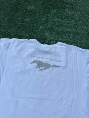 Ford Mustang Boss 302 White T-Shirt XL Promo Tee Muscle Car Graphic Tee Flaw