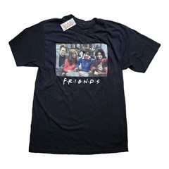 NWT New Friends Med Tee Shirt Spencer’s Gifts Black Thanksgiving Flashback