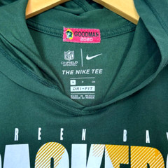 Nike Green Bay Packers Shirt Mens Sz S NFL On Field Hooded Tee Goodman Green