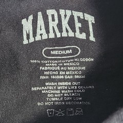 Chinatown Market Beware Dog Leashed Up Black Graphic T Shirt Mens M Medium
