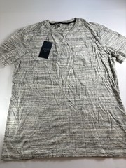 VRST Men’s Large Silver Shadow Marble Short Sleeve Essential Pocket Tee Breathe