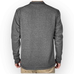 Vintage 1946 Mens Stretch Button-Placket Henley Shirt, Charcoal Heather 0535S