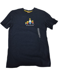 The Simpsons T Shirt Mens S Navy Blue Best Dad in the Family Short Sleeve New