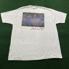 Vintage Monet Shirt Mens XL White 80S 90S Art Hanes Beefy Single Stitch Tee USA