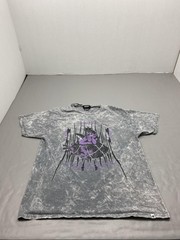 Shirt Mens L Gray Acid Wash Cherub Angel Graphic Tee Crewneck Cotton Jersey