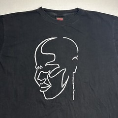 Vintage 90s Hardcore Kenya Shirt Mens 2XL Art Abstract Tee Faded Black