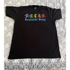 Grateful Dead Dancing Bears Short Sleeve Band Tee Size Large L Black