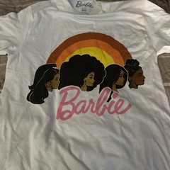 NWT Bold and Beautiful Barbie Shirt M White Hairstyles Black History Month