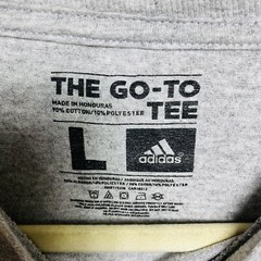 Adidas Mens Size L T-Shirt The Go-to Tee Gray Short Sleeves Football