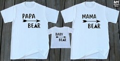Bear Matching T-shirt Papa Baby Mama Bother Sister Grandpa Family Matching Tees