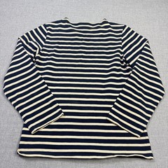 Saint-James T-Shirt Mens XS Blue Striped Round Neck Cotton Long Sleeve France