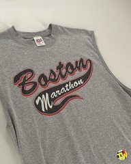 Vintage 90s Y2K Anvil Boston Marathon T-Shirt Sleeveless Skater Muscle Tee USA L