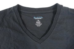 BLUE ICE MEDIUM STRETCH VNECK TSHIRT MENS – BLACK