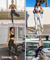 Leggings with Pockets for Women – High Waisted Tummy Control Workout Yoga Pan…