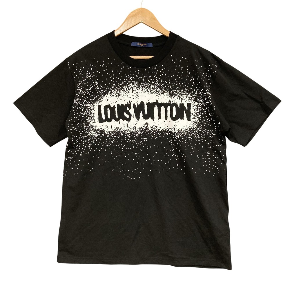 Louis Vuitton Shirt T-Shirt Mens M Black Logo Graphic Cotton Streetwear Summer