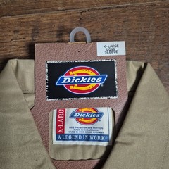 Dickies Work Shirt 574 Mens Long Sleeve Button Up Tan Durable Workwear