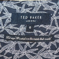 Ted Baker London Men’s Floral Animal Print 100% Cotton Shirt Resort Party Size 6
