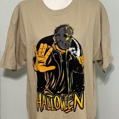 Brooklyn Vertical Tan Michael Myers Halloween Unisex Tshirt NWOT