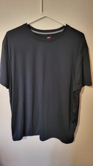 Hanes L T Shirt Black Mens S Sleeve Poly spandex 30 L 26 Across Front Chest pi