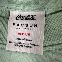 Coca Cola PacSun Medium Green Long Sleeve Vintage Graphic Logo Tee Skate Retro