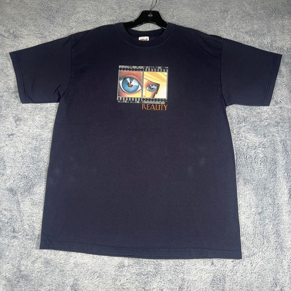 DAVID BOWIE REALITY TOUR T SHIRT MENS L LARGE ANVIL CONCERT VINTAGE RARE Y2K