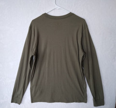 Dockers Mens Long Sleeve T Shirt M Olive Green Crew Neck Tee Shirts Cotton Knit