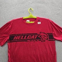 Hollister Men Shirt MEDIUM Red Graphic Hellcat SRT Boxy Fit Tee Logo NWT