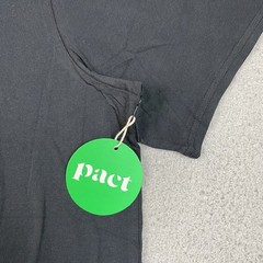 NWT Pact Organic T Shirt Men’s Size L Black Short Sleeve Crewneck Cotton Large