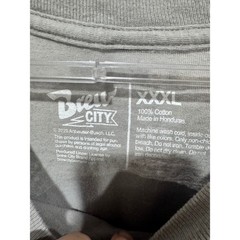 Busch Light Beer Fishing Bass Graphic T-Shirt Mens 3XL Grey Brew City Tee