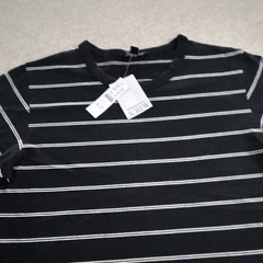 J.CREW Women’s Black/White Striped Crew Neck Short Sleeve T-Shirt Size M NWT