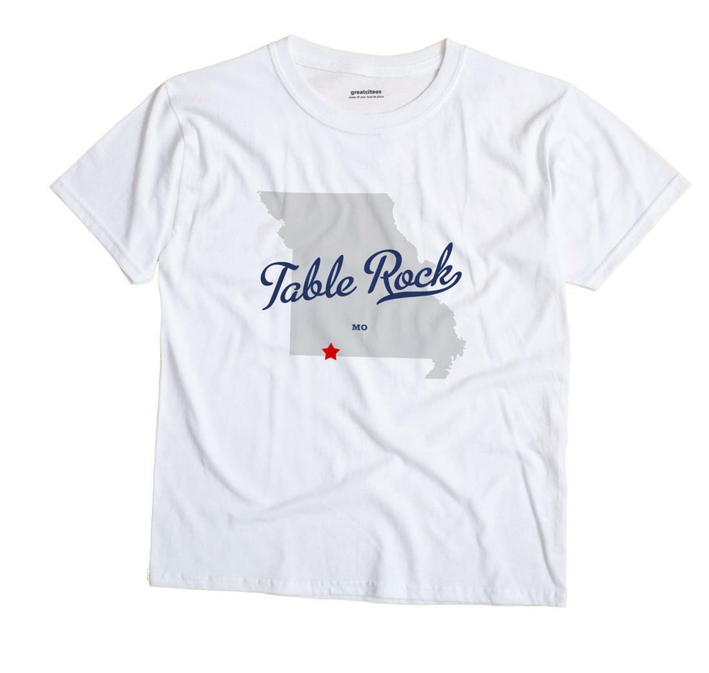 Table Rock Missouri MO T-Shirt MAP