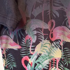 LRG Faded HOT Paradise Flamingo Summer Shirt Medium Lifted Research Group BG16