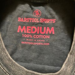 Barstool Sports Net Net Token CEO Mens Blue Mineral Wash Graphic Logo S/S Tee M