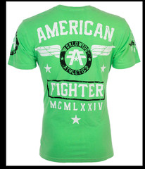 AMERICAN FIGHTER Neon Green FLY BY Athletic Graphic T-shirt NWT