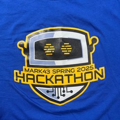 Mark43 Spring 2025 Hackathon T-Shirt Blue