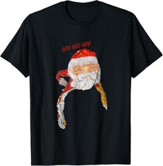 Goo Goo Gaga Santa Claus Black T-Shirt
