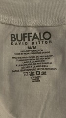 Buffalo David Bitton Men White Crew Neck T-Shirt 100% Cotton ( 1-Item)