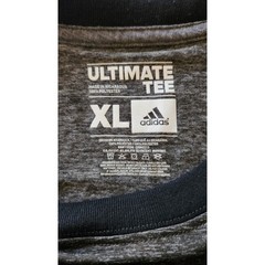 Adidas Ultimate Tee Shirt MLS Mens T-Shirt XL Climalite Gray Black Soccer Sports
