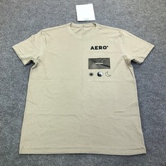 Aeropostale Shirt Mens Medium Beige Positive Energy Graphic Tee Tagless Yin Yang