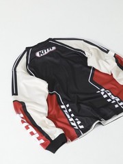 KITH Retro Color Block Laser Cut Racing Mesh Long Sleeve Tee Unisex