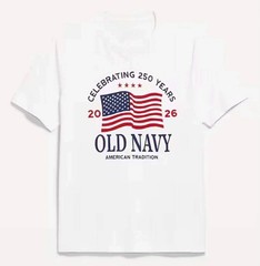 OLD NAVY US Flag 2026 RED, NAVY, etc 250th Anniversary T-SHIRT
