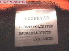 Logeeyar Men Orange Contrast Color Stitching Slim Fitted Button T-Shirt, XL 0352